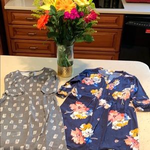 Lot of 2 Girls Dresses- Mid- Length Sleeves